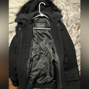 Guess Winter Coat. Black. Size small